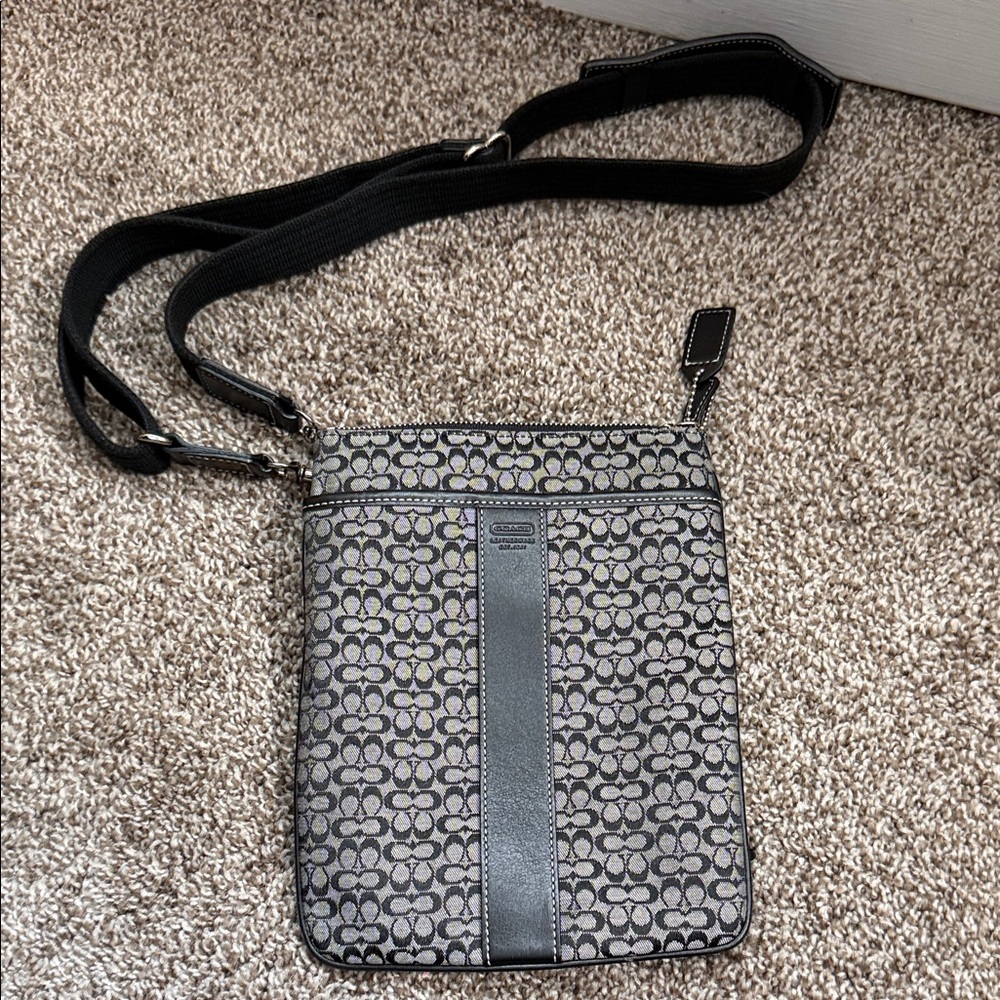 Coach Black and Gray Crossbody Bag